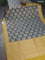 Banarasi tissue silk cotton saree grey and mustard yellow with allover thread & zari woven butta weaves and woven border