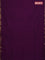 Bengal soft cotton saree purple with plain body and zari woven border