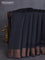 Chiniya silk saree black and maroon with plain body and woven border