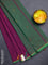 Arani semi silk saree purple and dual shade of green with thread woven buttas and thread woven butta border