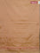 Arani semi silk saree dual shade of sandal with allover copper zari weaves in borderless style