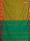 Arani semi silk saree dual shade of mustard green and green with thread woven buttas and thread woven butta border