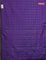 Arani semi silk saree dual shade of purple with silver zari woven buttas in borderless style