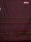 Arani semi silk saree deep maroon with allover thread weaves in borderless style