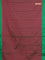 Arani semi silk saree dual shade of maroon and green with allover copper zari checked pattern and copper zari woven simple border