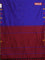 Arani semi silk saree blue and maroon with thread woven buttas and thread woven butta border