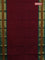Chettinad cotton saree maroon and dark mustard with plain body and rettapet zari woven border
