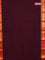 Chettinad cotton saree wine shade and peach pink with plain body and zari woven border