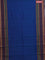 Chettinad cotton saree cs blue and rust shade with plain body and long rettapet thread woven border