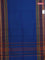 Chettinad cotton saree cs blue and rust shade with plain body and long rettapet thread woven border