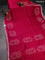 Chiniya silk saree pink with allover bandhani prints