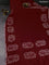 Chiniya silk saree maroon with allover bandhani prints