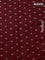 Chiniya silk saree maroon with allover bandhani prints