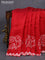Chiniya silk saree maroon with allover bandhani prints