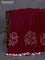 Chiniya silk saree maroon with allover bandhani prints