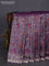 Banarasi silk saree violet with allover zari woven brocade weaves and zaridosi gotapatti work border