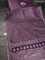 Banarasi silk saree violet with allover zari woven brocade weaves and zaridosi gotapatti work border