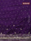 Banarasi silk saree violet with allover zari woven brocade weaves and zaridosi gotapatti work border