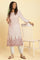White Striped Schiffli Rayon Dobby Straight Kurta and Slim Pant Set