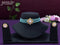 Beaded mint green choker with cz stone pendant
