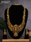 Antique haaram lakshmi design with jadau stones and pearl & golden beads hanging