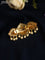 Antique hair clip medium size lakshmi design with kemp & cz stones and pearl hangings