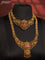 Antique bridal set lakshmi design with jadau stones and golden beads hanging
