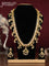 Antique guttapusalu haaram with kemp & cz stones and pearl hangings