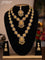 Antique combo set lakshmi design with cz stones and pearl & golden beads hanging