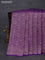 Banarasi crepe saree violet with allover thread & zari woven brocade weaves and woven border