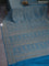 Banarasi crepe saree cs blue with allover thread & zari woven brocade weaves and woven border