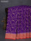 Banarasi crepe saree violet and red with allover thread & zari weaves and woven border