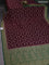 Banarasi crepe saree wine shade and green with allover thread & zari weaves and woven border