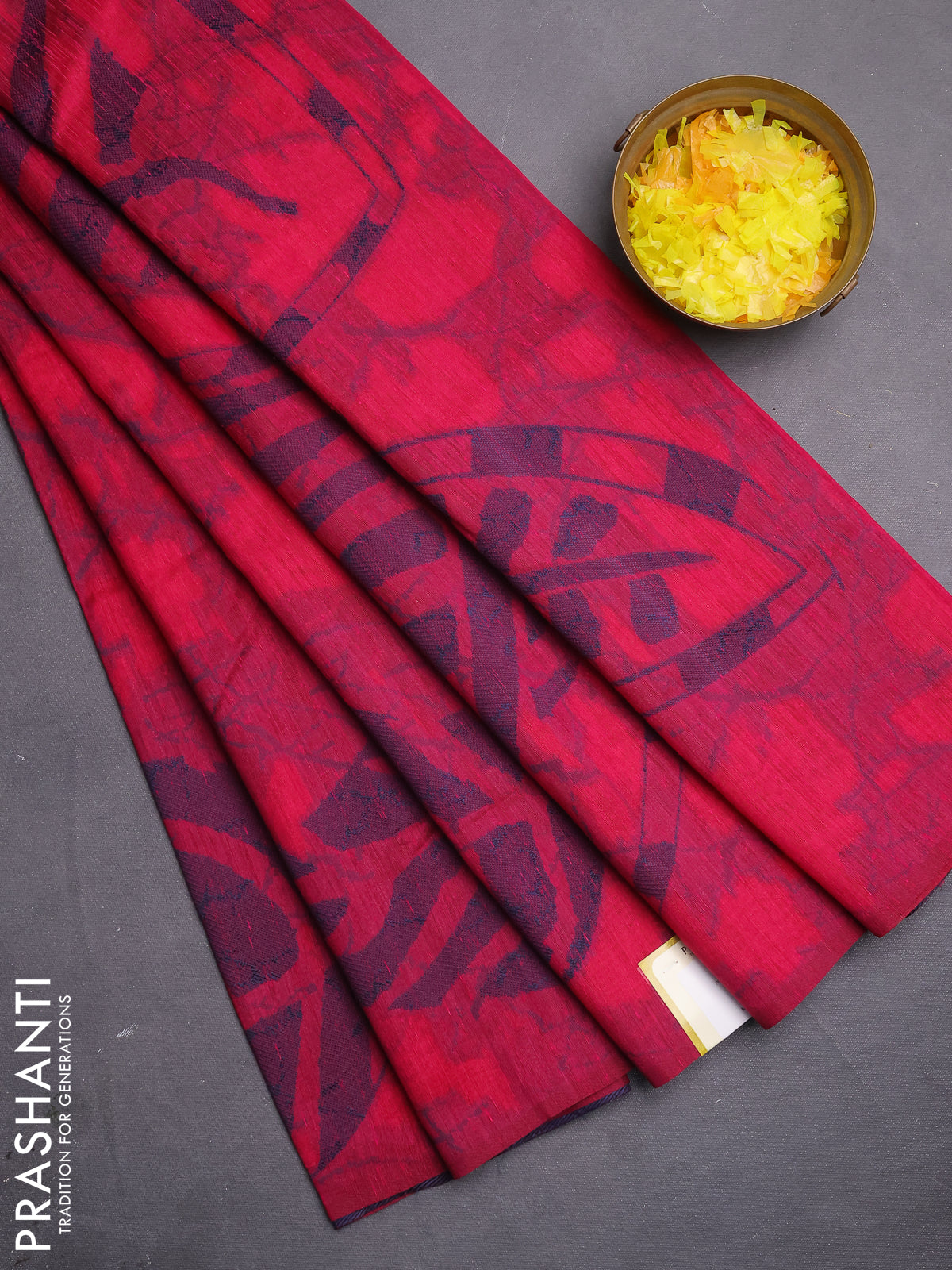 Banarasi semi matka saree pink with allover thread weaves in borderless style