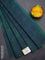 Banarasi semi matka saree teal green shade with allover thread weaves in borderless style