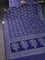 Banarasi semi katan silk saree blue with allover zari weaves and zari woven border