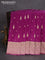 Banarasi semi katan silk saree purple with zari woven buttas and rich zari woven border
