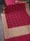 Banarasi semi katan silk saree pink with floral zari woven buttas and zari woven border