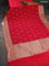Banarasi semi katan silk saree dual shade of reddish pink with floral zari woven buttas and zari woven border