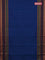 Chettinad cotton saree blue and dual shade of bluish maroon with plain body and long rettapet thread woven border