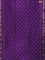 Chanderi bagru saree violet with allover floral butta prints and maheswari border