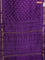 Chanderi bagru saree violet with allover floral butta prints and maheswari border