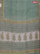 Chanderi bagru saree pastel green with allover floral butta prints and small zari woven border