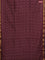 Chanderi bagru saree maroon shade with allover prints and maheswari border