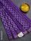Chanderi bagru saree lavender with allover butta prints and mageshwari border