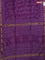 Chanderi bagru saree purple with allover prints and mageshwari border