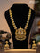 Antique necklace lakshmi pendant  with kemp & cz stones and pearl & golden beads hanging