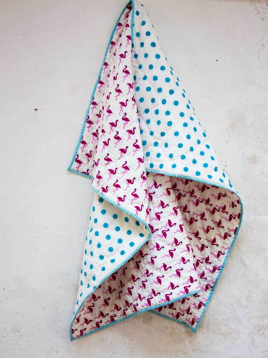 Flamingo Organic Cotton Quilt for Infants
