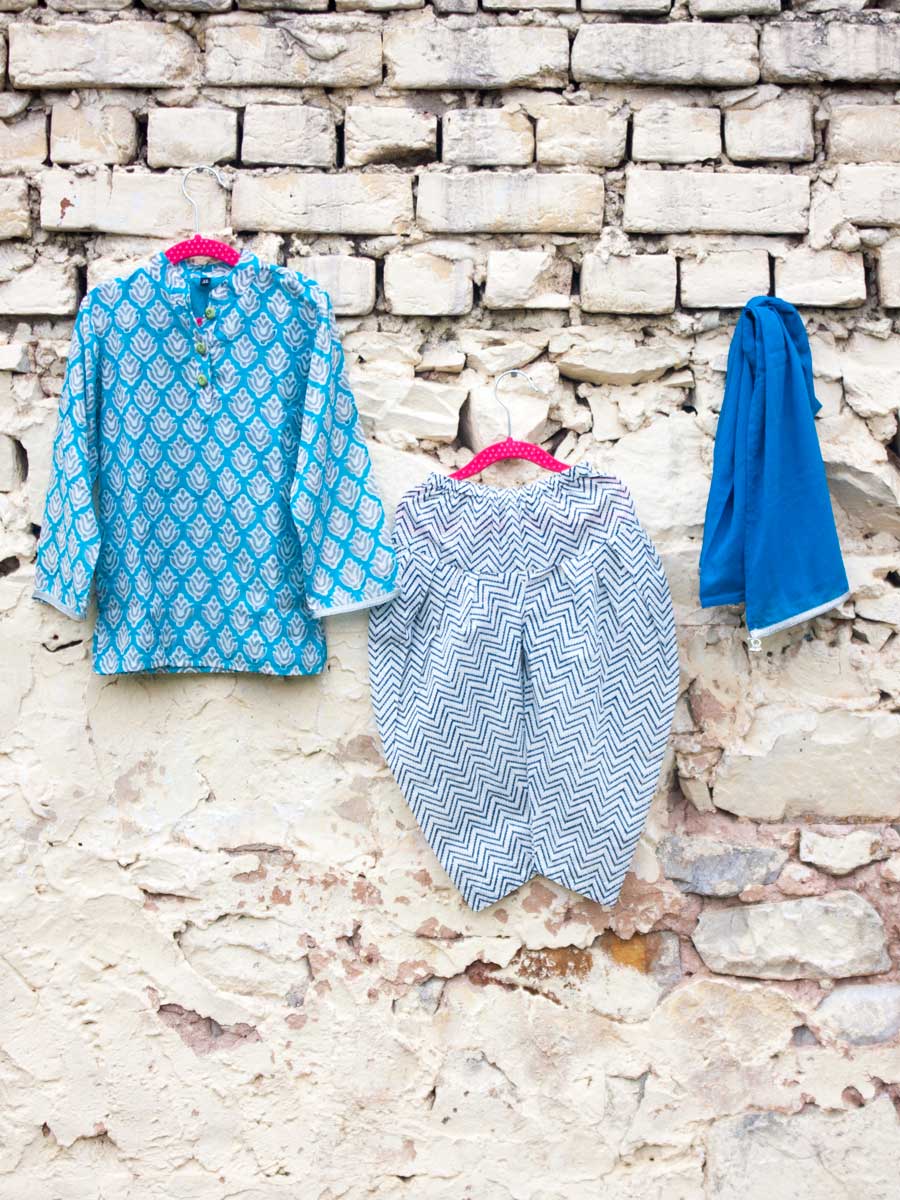 Set of 3 - Inaayat Cotton Silk Salwaar Kameez