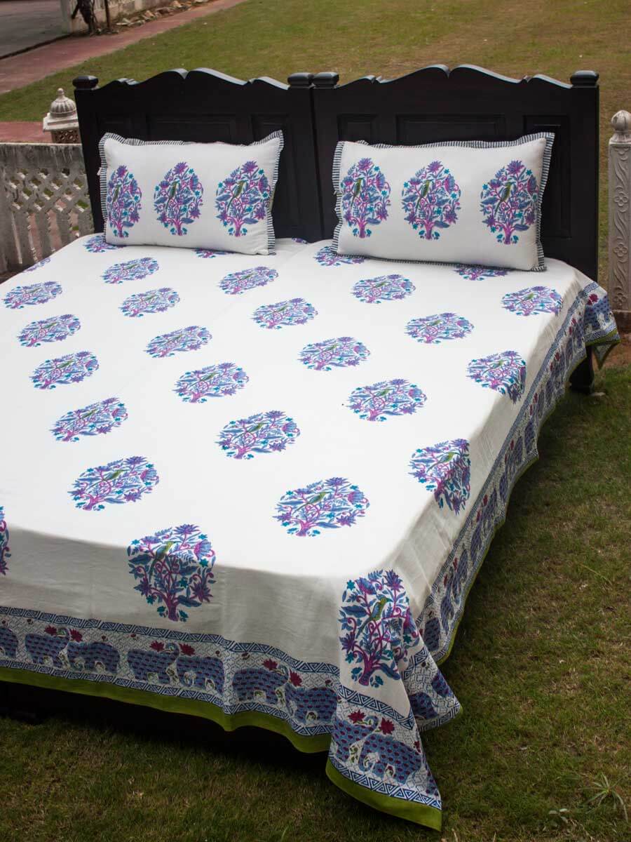 Jaipur Block Printed Cotton Bedsheet